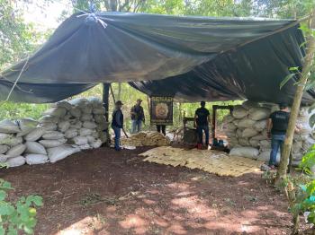 Amambay: Destruyeron centro de almacenamiento de los narcos